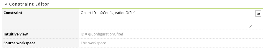 Property node constraint