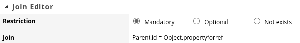 Property node constraint
