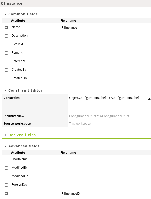 Relation Instances R1Instance