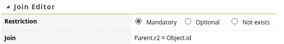 Relation node R2Element Join Editor